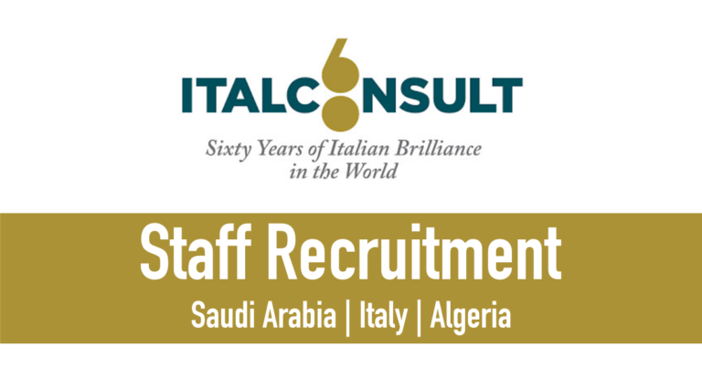 ITALCONSULT Jobs Italy-UAE-Qatar-Saudi Arabia-Kuwait 2022